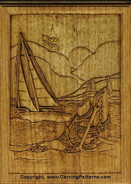 Sailboat Relief Wood Carving Project for Beginners by L. S. Irish