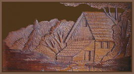 Low Relief Wood Carving by L S Irish LSIrish.com