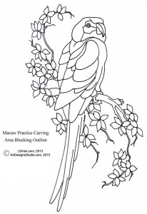 L S Irish macaw outline pattern