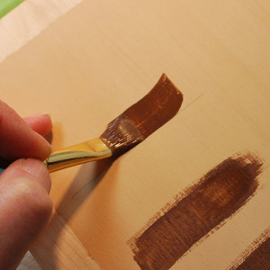 Brush strokes used to paint your wood carving