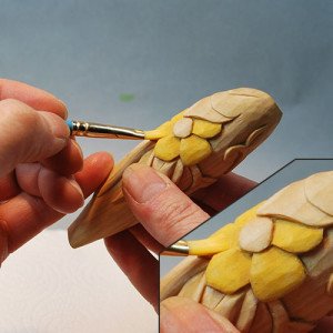 wood carved fish decoy by Lora Irish
