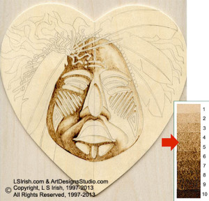 Ceremonial Mask Pyrography by Irish