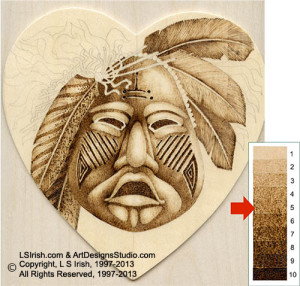 Ceremonial Mask Pyrography by Irish