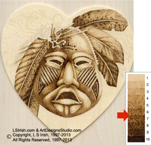 Ceremonial Mask Pyrography by Irish