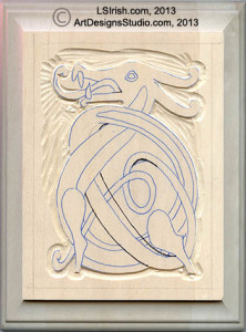 stop cut in relief wood carving