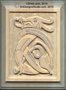 general shaping of a reliefwood carving