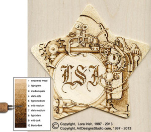 free pyrography project by Lora Irish