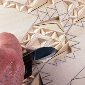 cutting a straight-wall chip carving