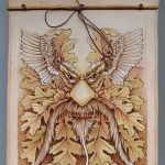 Pyrography Greenman Leather Bullet Journal Cover