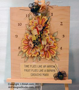 free pyrography clock pattern