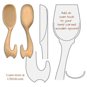 Oven Handle Spoon Carving Pattern